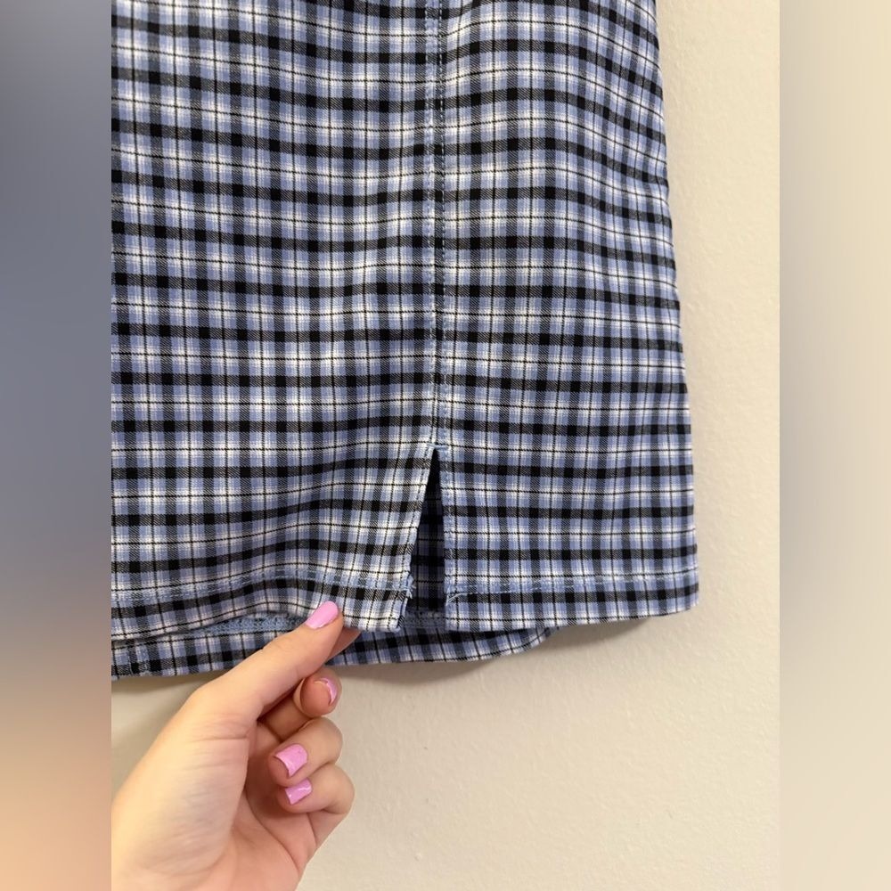NWT Hollister Ultra High Rise Plaid Mini Skirt in Blue & Black - M‎ - Picture 3 of 9